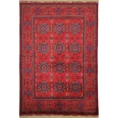 146x204cm Handmade Turkish Wool Carpet – Vibrant Red & Blue Floral Design from Afghanistan