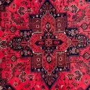 160X210cm Handmade Turkish Wool Carpet – Rich Red & Blue Floral Design from Afghanistan