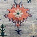 280X385cm Handmade Turkish Wool Carpet – Light Blue & Multicolor Floral Design from Afghanistan