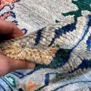 280X385cm Handmade Turkish Wool Carpet – Light Blue & Multicolor Floral Design from Afghanistan
