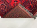 101X149cm Handmade Turkish Wool Rug – Vibrant Red & Blue Geometric Floral Carpet from Afghanistan