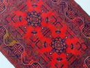 101X149cm Handmade Turkish Wool Rug – Vibrant Red & Blue Geometric Floral Carpet from Afghanistan