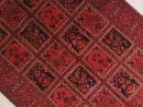 144X200cm Handmade Turkish Wool Rug – Red & Blue Geometric and Floral Design Carpet from Afghanistan