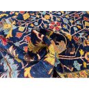 272X354cm Handmade Turkish Wool Rug – Intricate Red, Blue & Yellow Floral Design Carpet from Afghanistan