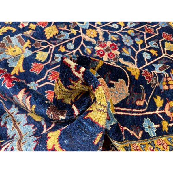 272X354cm Handmade Turkish Wool Rug – Intricate Red, Blue & Yellow Floral Design Carpet from Afghanistan - Image 2