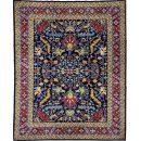 272X354cm Handmade Turkish Wool Rug – Intricate Red, Blue & Yellow Floral Design Carpet from Afghanistan