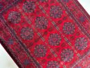 156X202cm Handmade Turkish Wool Rug – Vibrant Red & Blue Geometric Floral Design Carpet from Afghanistan