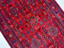 168 X 240 cm Handmade Turkish Wool Carpet – Rich Red & Blue Floral and Geometric Design from Afghanistan