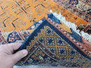 112 X 974 cm Handmade Orange Turkish Wool Rug – Traditional Geometric Design from Afghanistan