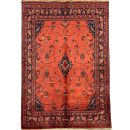 124 X 176 cm Handmade Anatolian Wool Carpet – Elegant Floral Design in Red and Navy