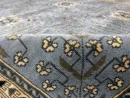 153 X 195cm Handmade Wool Rug – Elegant Blue and Beige Anatolian Design