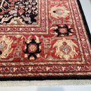 Exquisite Handmade Wool Rug – Timeless Persian Design with Intricate Floral Patterns in Black and Red, Perfect for Luxury Living Spaces