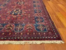 100X145cm Handmade Turkish Wool Rug – Vibrant Red & Blue Geometric Floral Carpet from Afghanistan