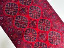 121X195cm Handmade Turkish Wool Carpet – Elegant Red & Blue Floral Design from Afghanistan