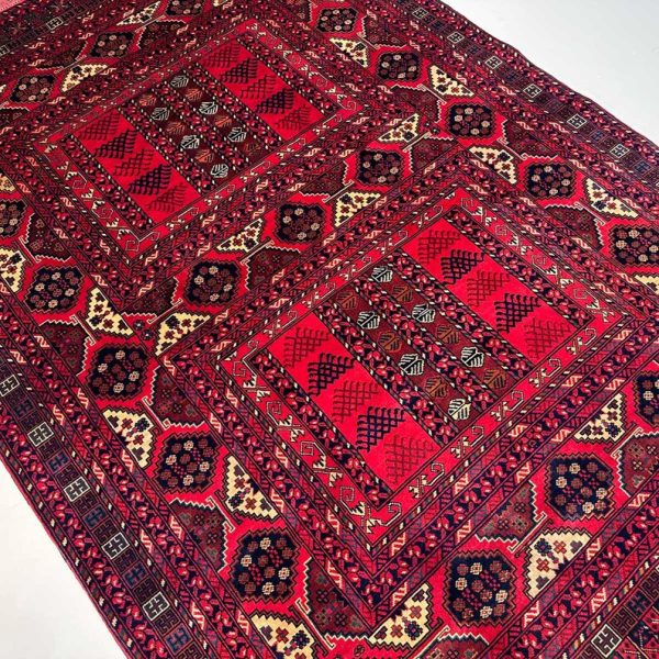 173 X 249 cm Handmade Traditional Turkish Rug - Vintage Red and Black Kilim | Handwoven Carpet | Decorative Floor Rug | Antique Style - Image 3