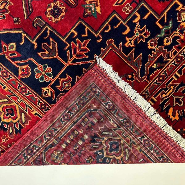 192 X 274 cm Handmade Turkish Vintage Carpet – Red and Navy Kilim | Traditional Decorative Rug | Handwoven Floor Art | Classic Wool Rug - Image 3